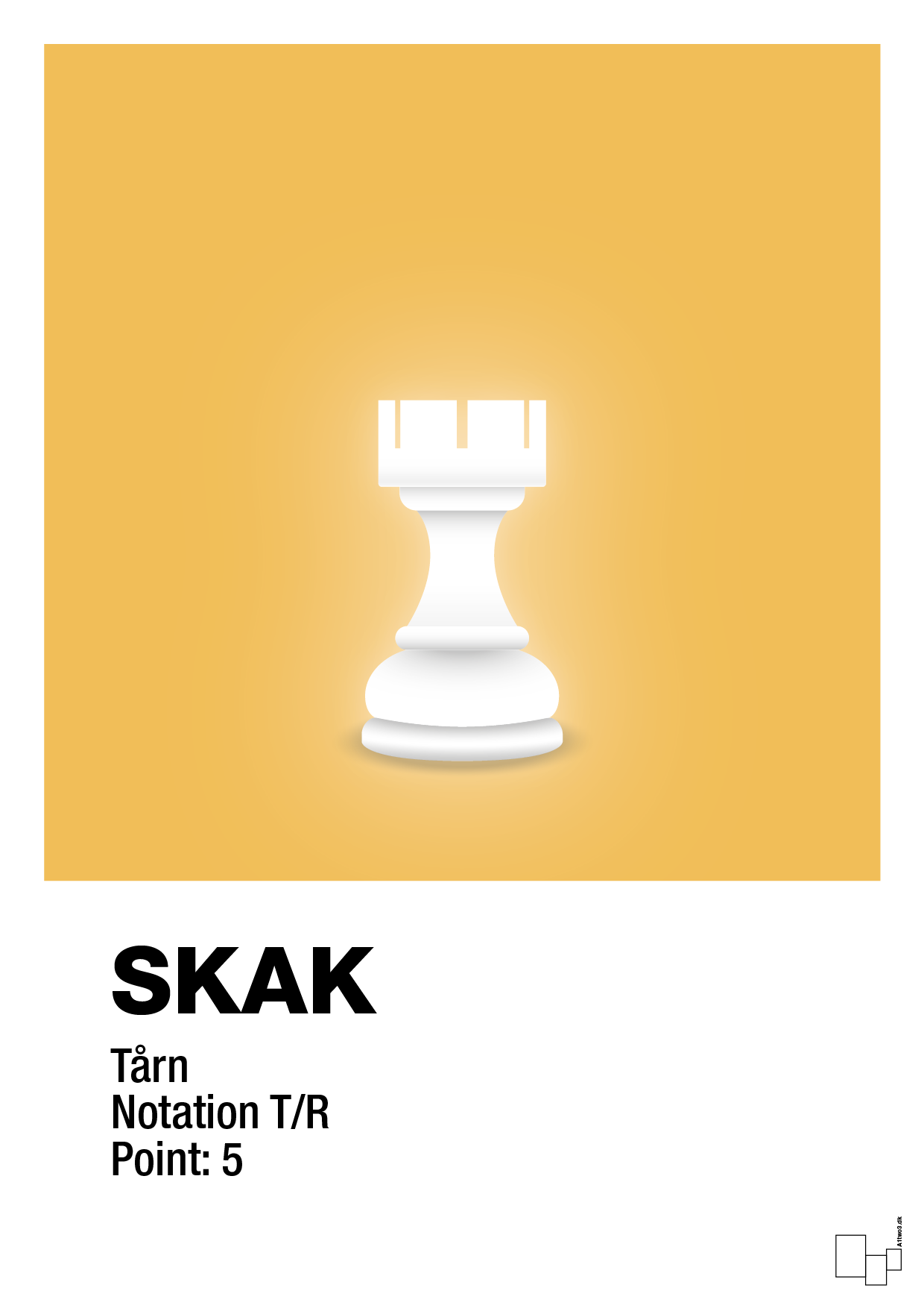 plakat: spillebrikken tårn i hvid - honeycomb-Brætspil-A1two3