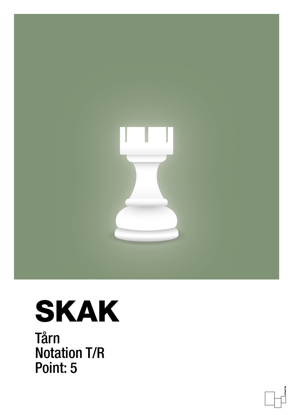plakat: spillebrikken tårn i hvid - jade-Brætspil-A1two3