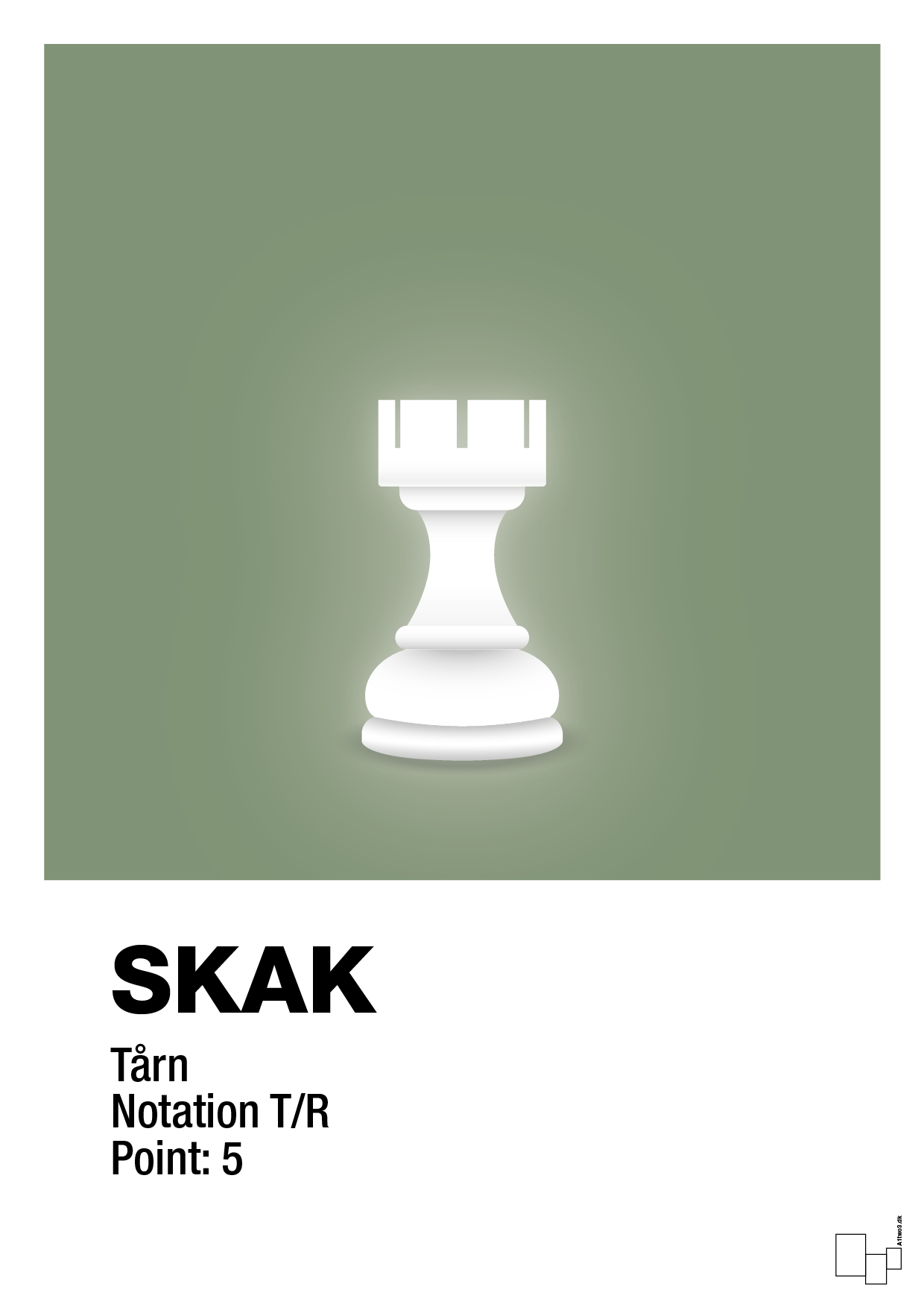 plakat: spillebrikken tårn i hvid - jade-Brætspil-A1two3