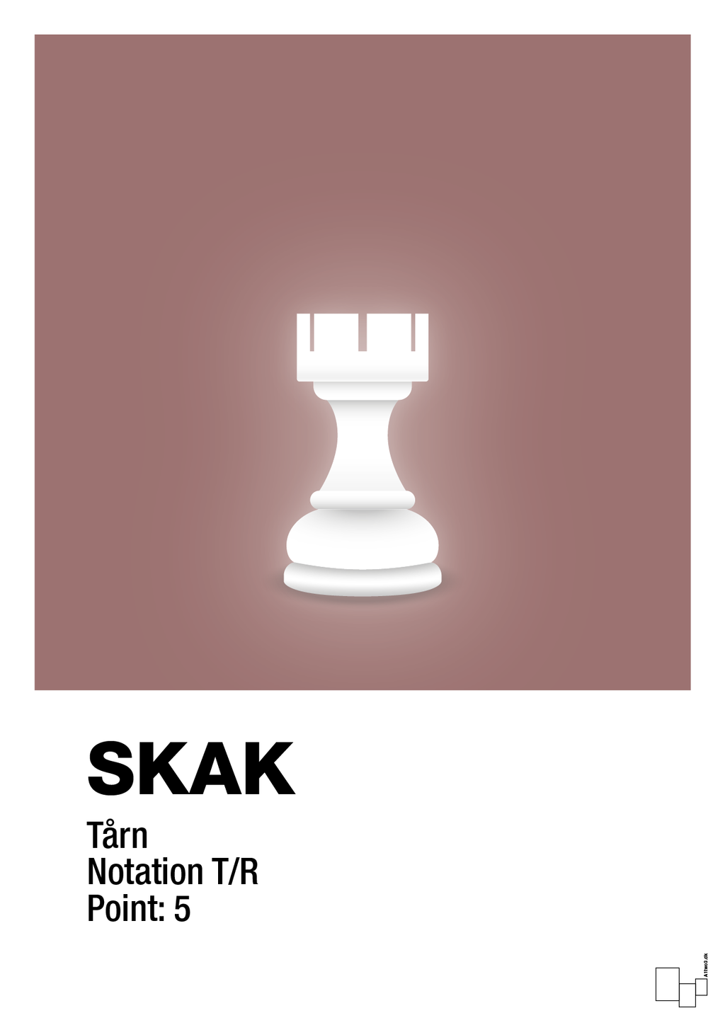 plakat: spillebrikken tårn i hvid - plum-Brætspil-A1two3