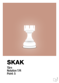 plakat: spillebrikken tårn i hvid - powder-Brætspil-A1two3