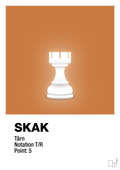 plakat: spillebrikken tårn i hvid - rumba orange-Brætspil-A1two3