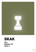 plakat: spillebrikken tårn i hvid - secret meadow-Brætspil-A1two3