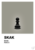 plakat: spillebrikken bonde i sort - battleship gray-Brætspil-A1two3