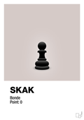 plakat: spillebrikken bonde i sort - broken beige-Brætspil-A1two3
