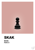 plakat: spillebrikken bonde i sort - bubble shell-Brætspil-A1two3