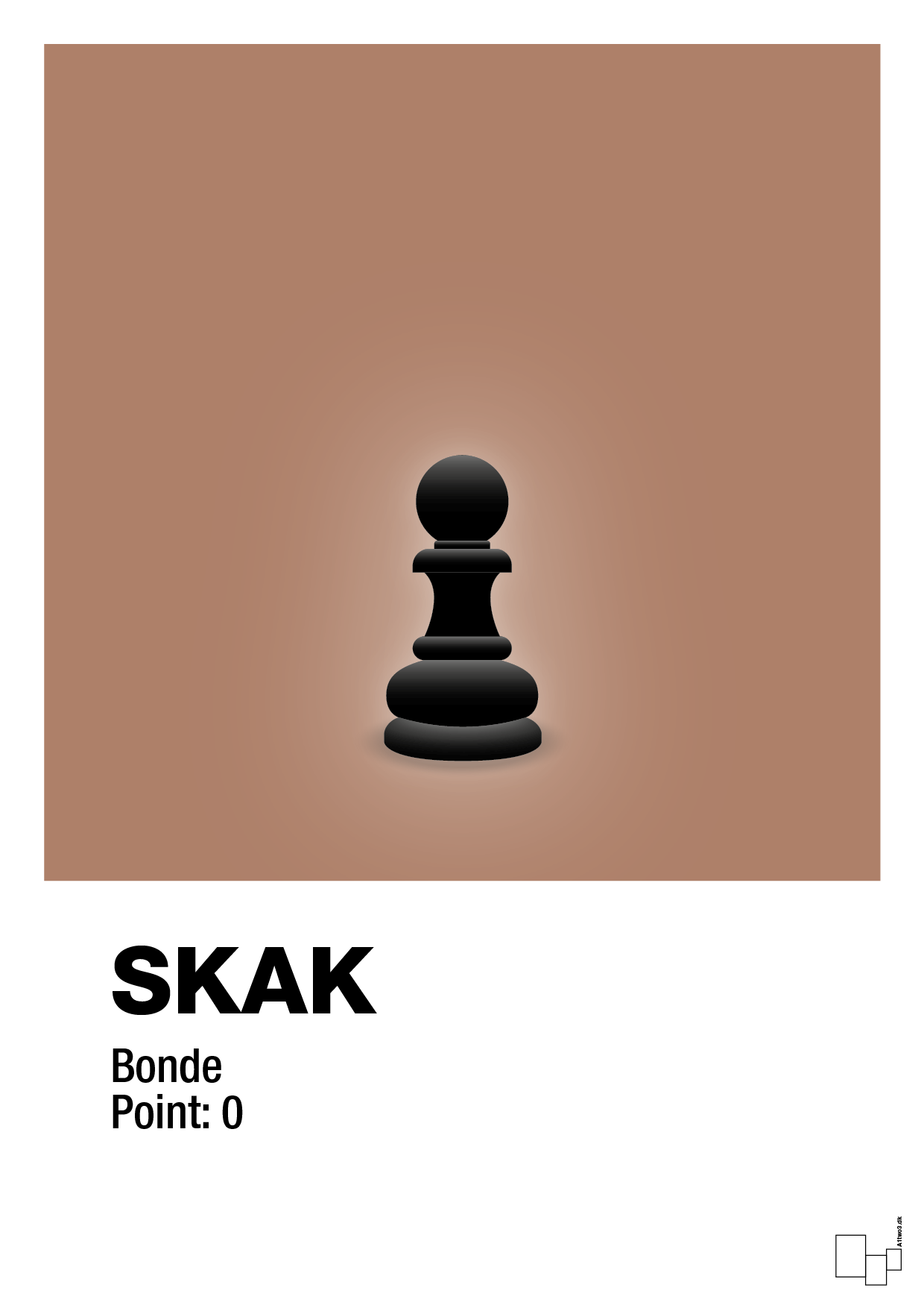 plakat: spillebrikken bonde i sort - cider spice-Brætspil-A1two3
