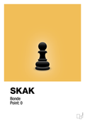 plakat: spillebrikken bonde i sort - honeycomb-Brætspil-A1two3