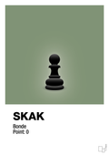 plakat: spillebrikken bonde i sort - jade-Brætspil-A1two3
