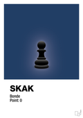 plakat: spillebrikken bonde i sort - lapis blue-Brætspil-A1two3