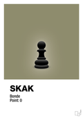 plakat: spillebrikken bonde i sort - misty forrest-Brætspil-A1two3