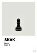 plakat: spillebrikken bonde i sort - painters white-Brætspil-A1two3