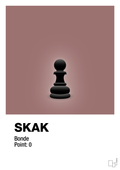 plakat: spillebrikken bonde i sort - plum-Brætspil-A1two3