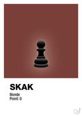 plakat: spillebrikken bonde i sort - red pepper-Brætspil-A1two3