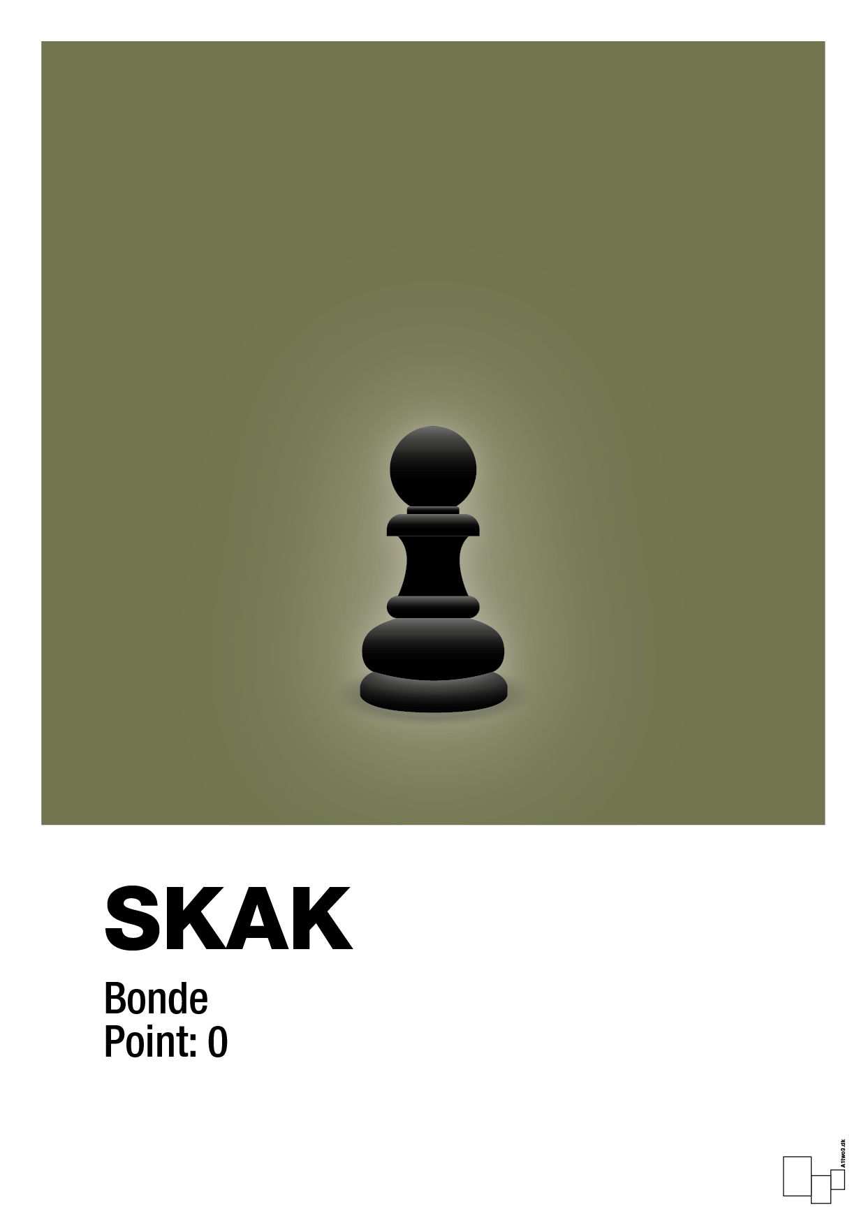 plakat: spillebrikken bonde i sort - secret meadow-Brætspil-A1two3