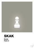 plakat: spillebrikken bonde i hvid - battleship gray-Brætspil-A1two3