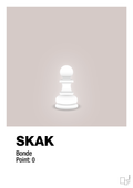 plakat: spillebrikken bonde i hvid - broken beige-Brætspil-A1two3