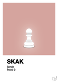 plakat: spillebrikken bonde i hvid - bubble shell-Brætspil-A1two3
