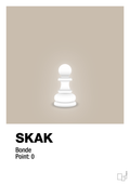 plakat: spillebrikken bonde i hvid - creamy mushroom-Brætspil-A1two3