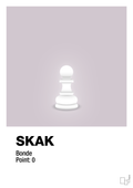 plakat: spillebrikken bonde i hvid - dusty lilac-Brætspil-A1two3