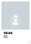 plakat: spillebrikken bonde i hvid - light drizzle-Brætspil-A1two3