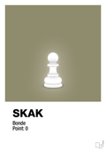 plakat: spillebrikken bonde i hvid - misty forrest-Brætspil-A1two3