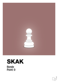 plakat: spillebrikken bonde i hvid - plum-Brætspil-A1two3