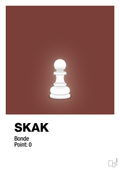 plakat: spillebrikken bonde i hvid - red pepper-Brætspil-A1two3