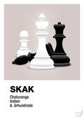 plakat: skakbrikker - broken beige-Brætspil-A1two3