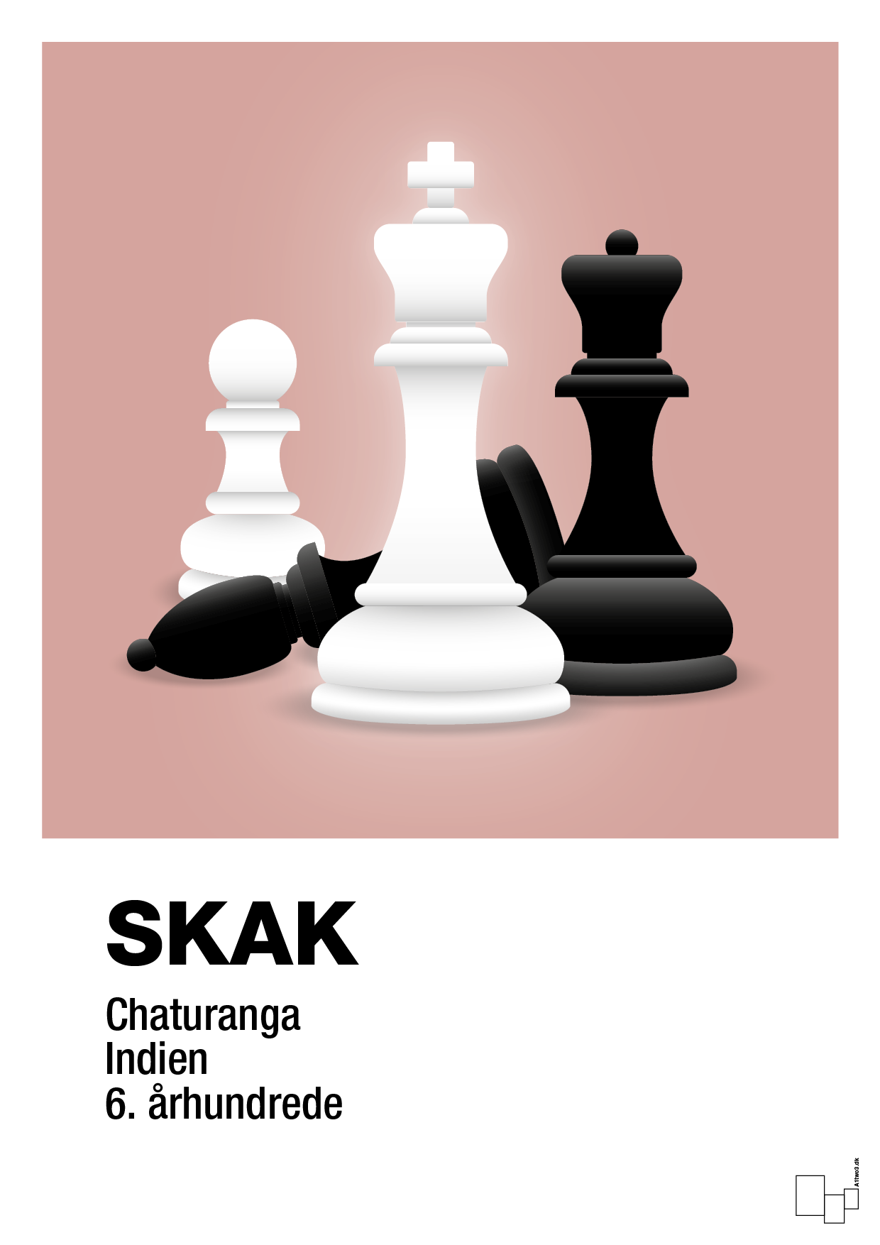 plakat: skakbrikker - bubble shell-Brætspil-A1two3