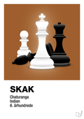 plakat: skakbrikker - cognac-Brætspil-A1two3
