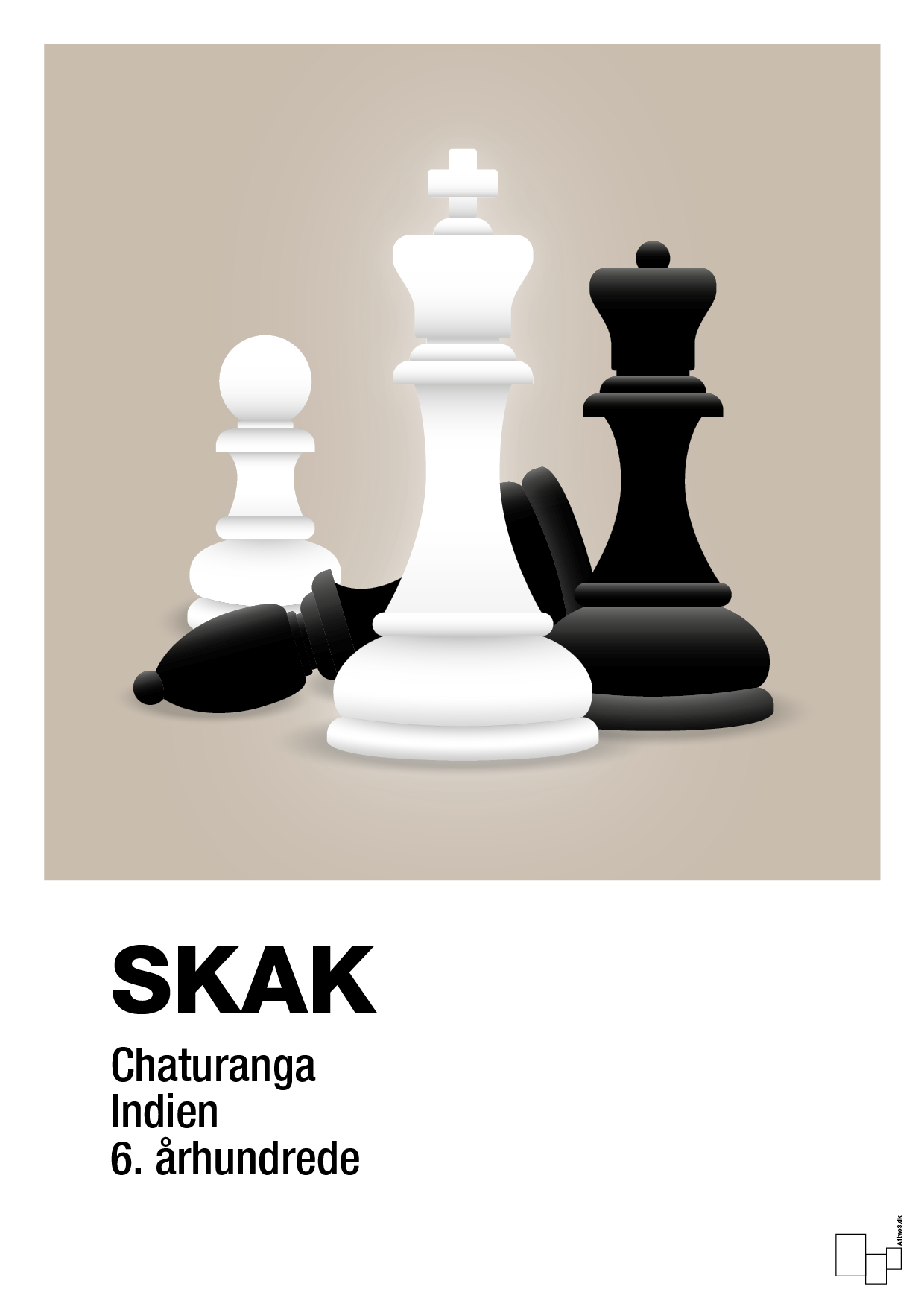 plakat: skakbrikker - creamy mushroom-Brætspil-A1two3