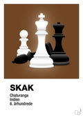 plakat: skakbrikker - dark brown-Brætspil-A1two3