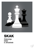 plakat: skakbrikker - graphic charcoal-Brætspil-A1two3