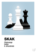 plakat: skakbrikker - heavenly blue-Brætspil-A1two3