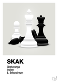 plakat: skakbrikker - painters white-Brætspil-A1two3