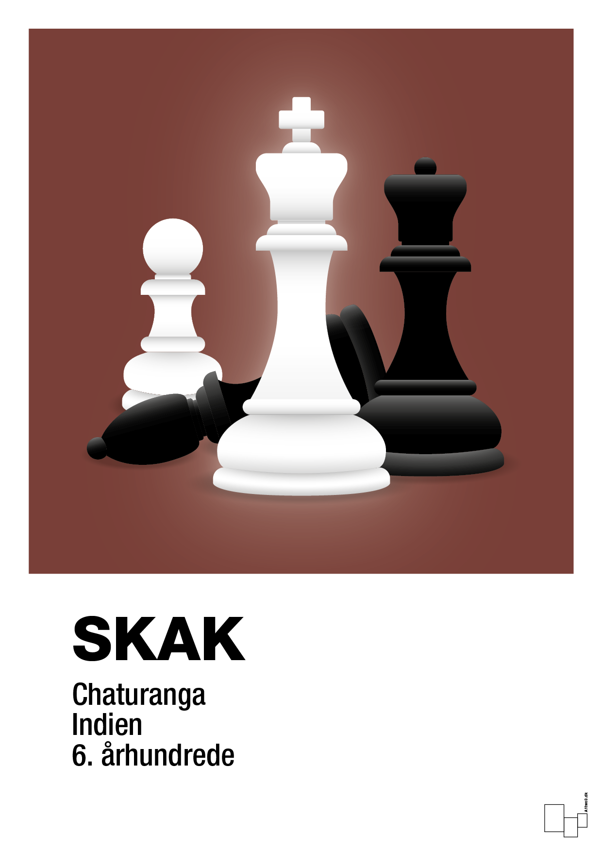 plakat: skakbrikker - red pepper-Brætspil-A1two3
