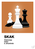 plakat: skakbrikker - rumba orange-Brætspil-A1two3