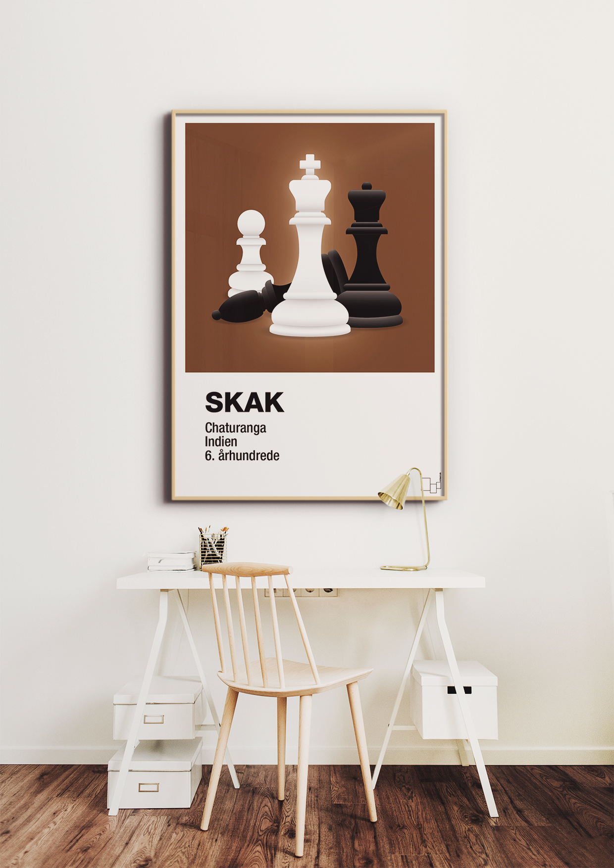 plakat: skakbrikker - misty forrest-Brætspil-A1two3