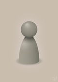 plakat: spillebrik i farven: battleship gray - creamy mushroom-Brætspil-A1two3