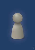 plakat: spillebrik i farven: battleship gray - lapis blue-Brætspil-A1two3