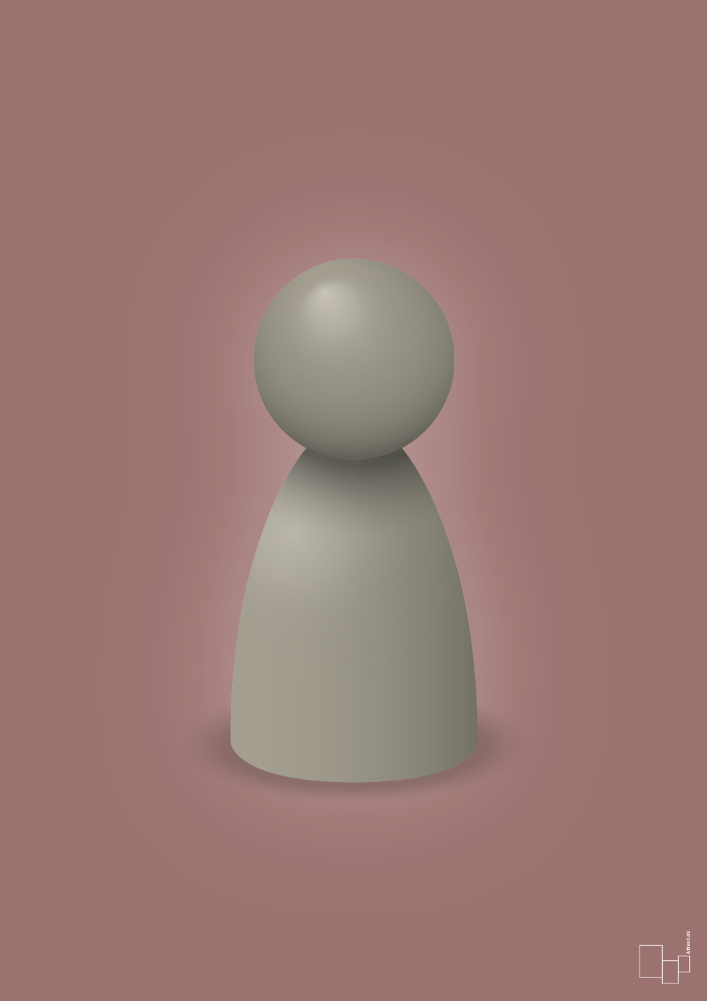 plakat: spillebrik i farven: battleship gray - plum-Brætspil-A1two3