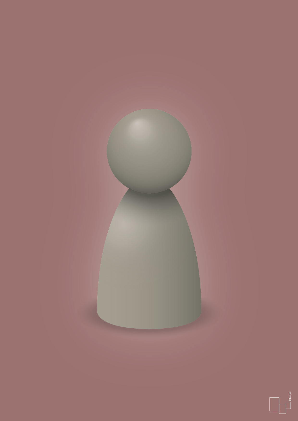 plakat: spillebrik i farven: battleship gray - plum-Brætspil-A1two3