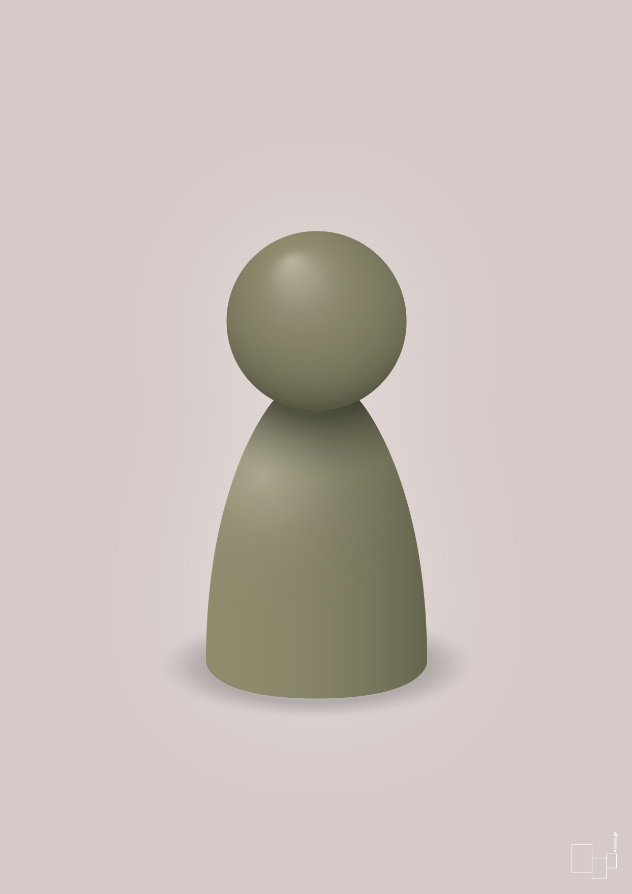 plakat: spillebrik i farven: misty forrest - broken beige-Brætspil-A1two3