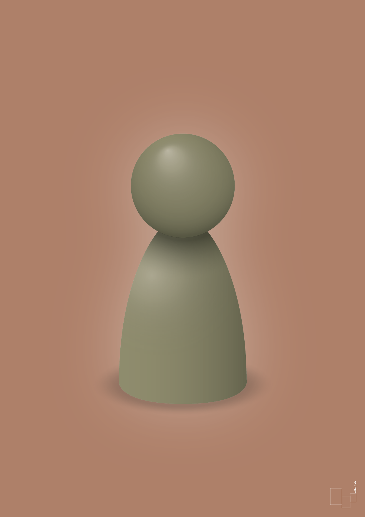 plakat: spillebrik i farven: misty forrest - cider spice-Brætspil-A1two3
