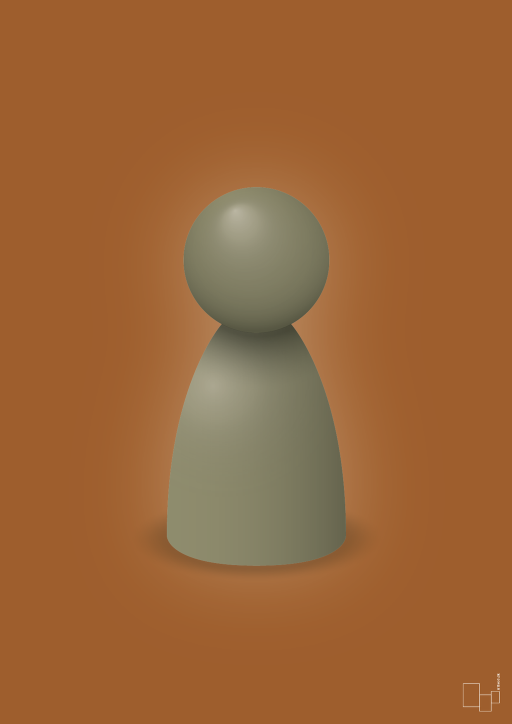 plakat: spillebrik i farven: misty forrest - cognac-Brætspil-A1two3