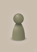 plakat: spillebrik i farven: misty forrest - creamy mushroom-Brætspil-A1two3