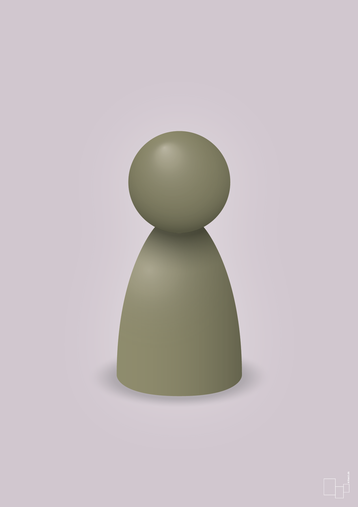 plakat: spillebrik i farven: misty forrest - dusty lilac-Brætspil-A1two3