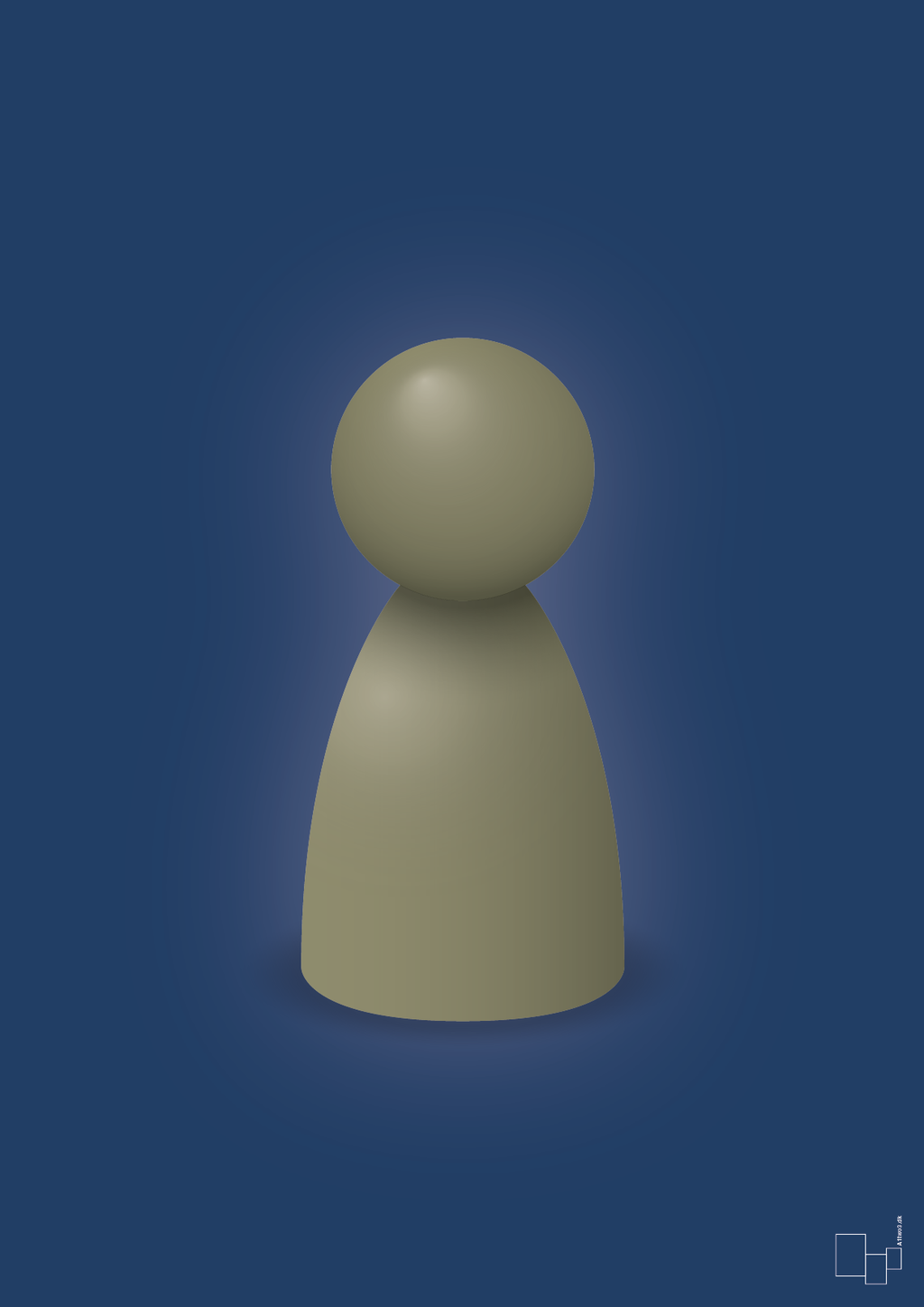 plakat: spillebrik i farven: misty forrest - lapis blue-Brætspil-A1two3