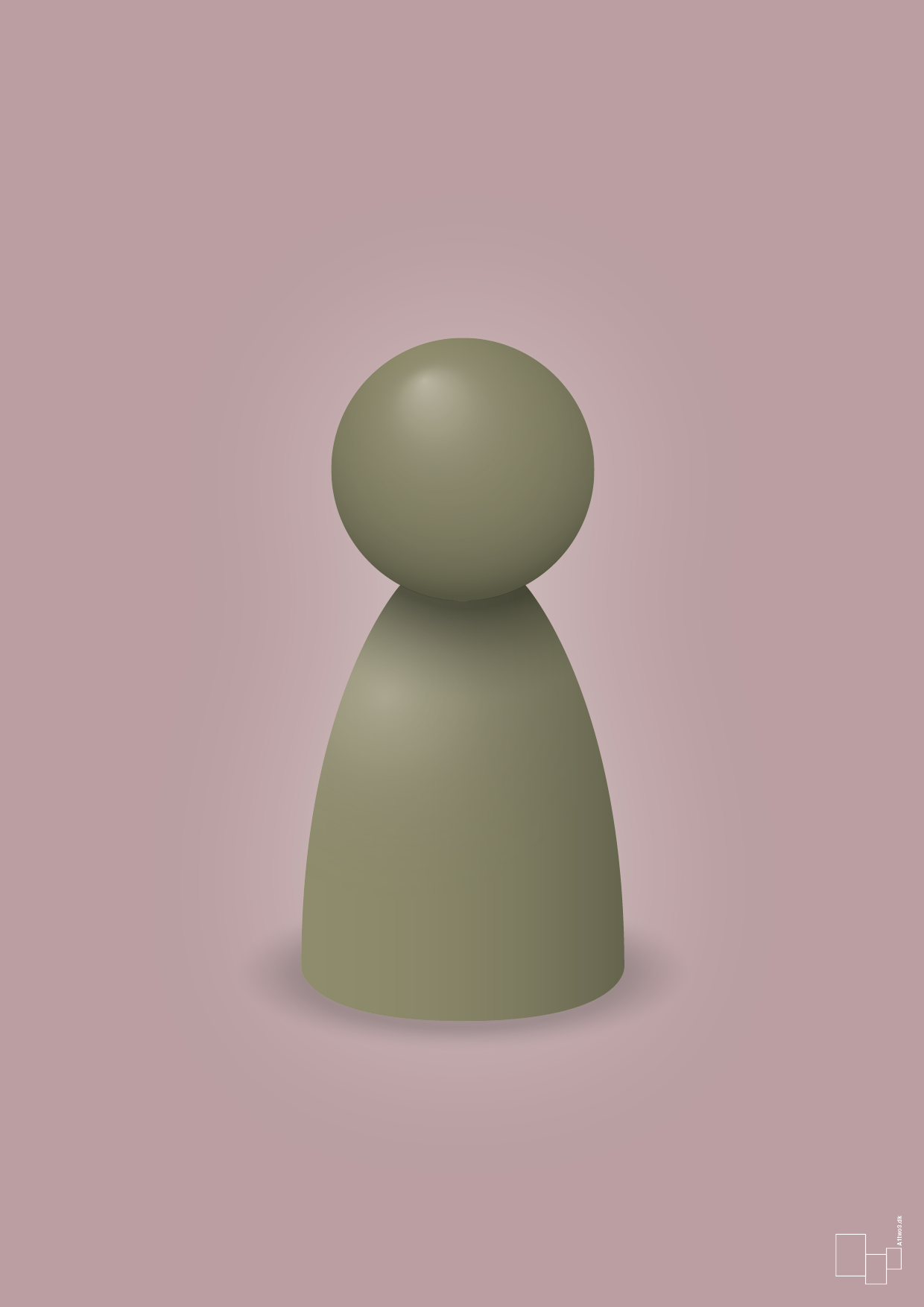 plakat: spillebrik i farven: misty forrest - light rose-Brætspil-A1two3